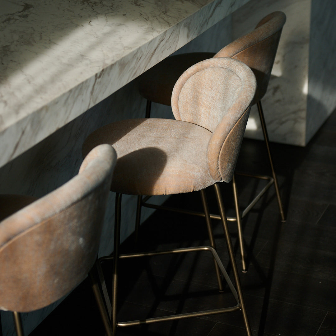 freifrau | ona bar stool | maple 732 + slate grey steel frame