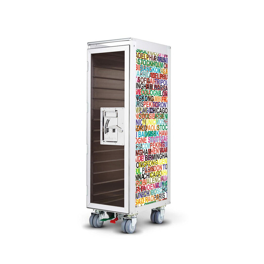 bordbar | classic trolley | OUTER TROLLEY ONLY - aluminium with transparent smoke door