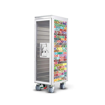 bordbar | classic trolley | OUTER TROLLEY ONLY - aluminium with transparent door
