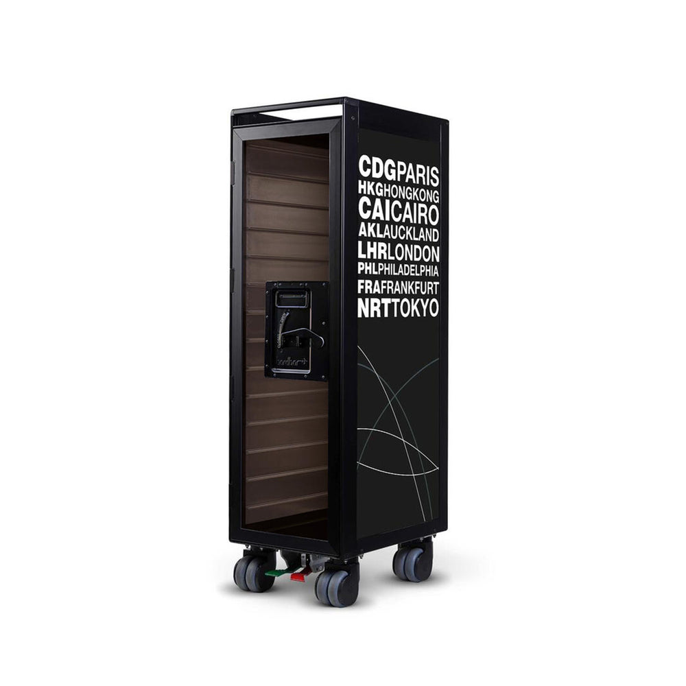 bordbar | classic trolley | OUTER TROLLEY ONLY - black with transparent smoke door