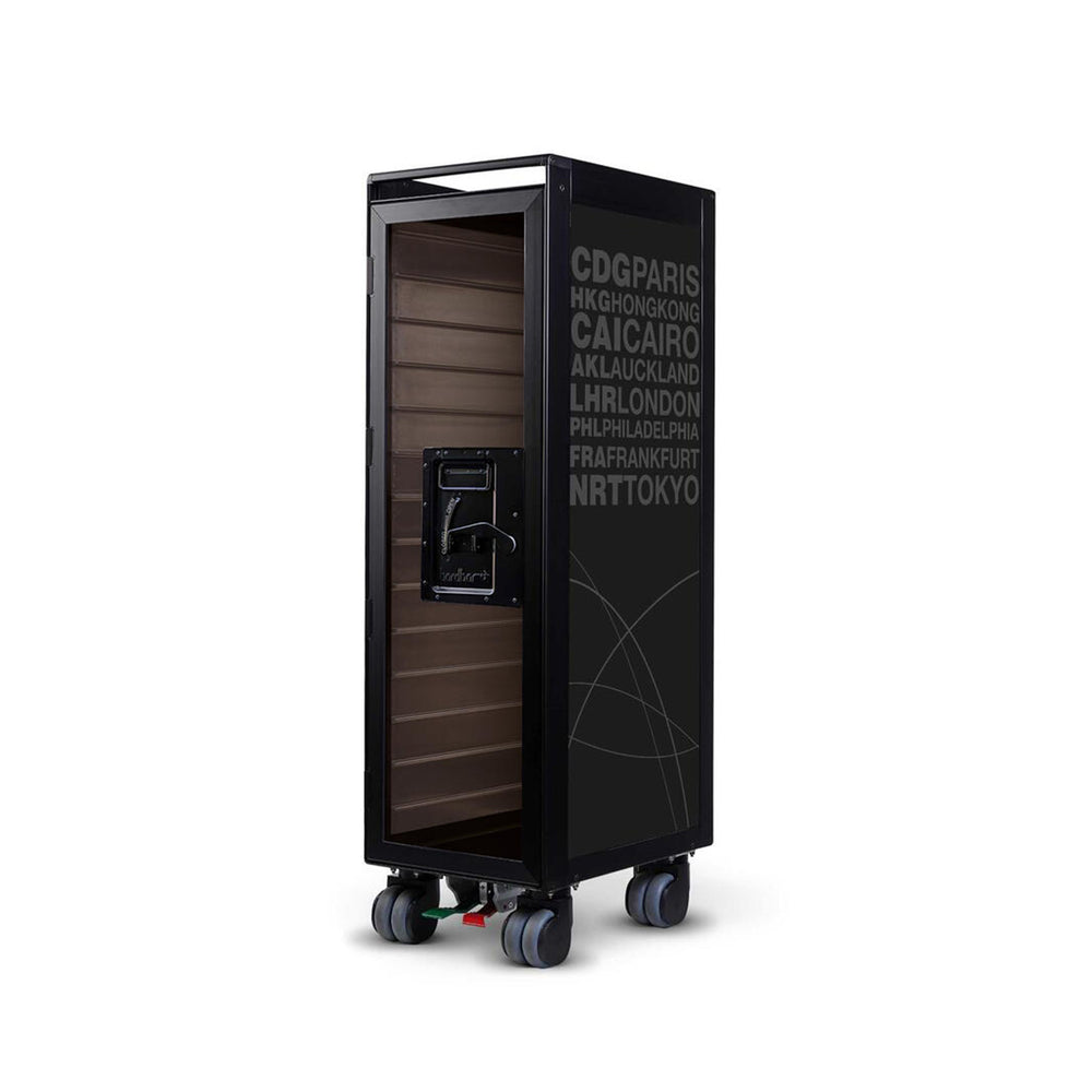 bordbar | classic trolley | OUTER TROLLEY ONLY - black with transparent smoke door