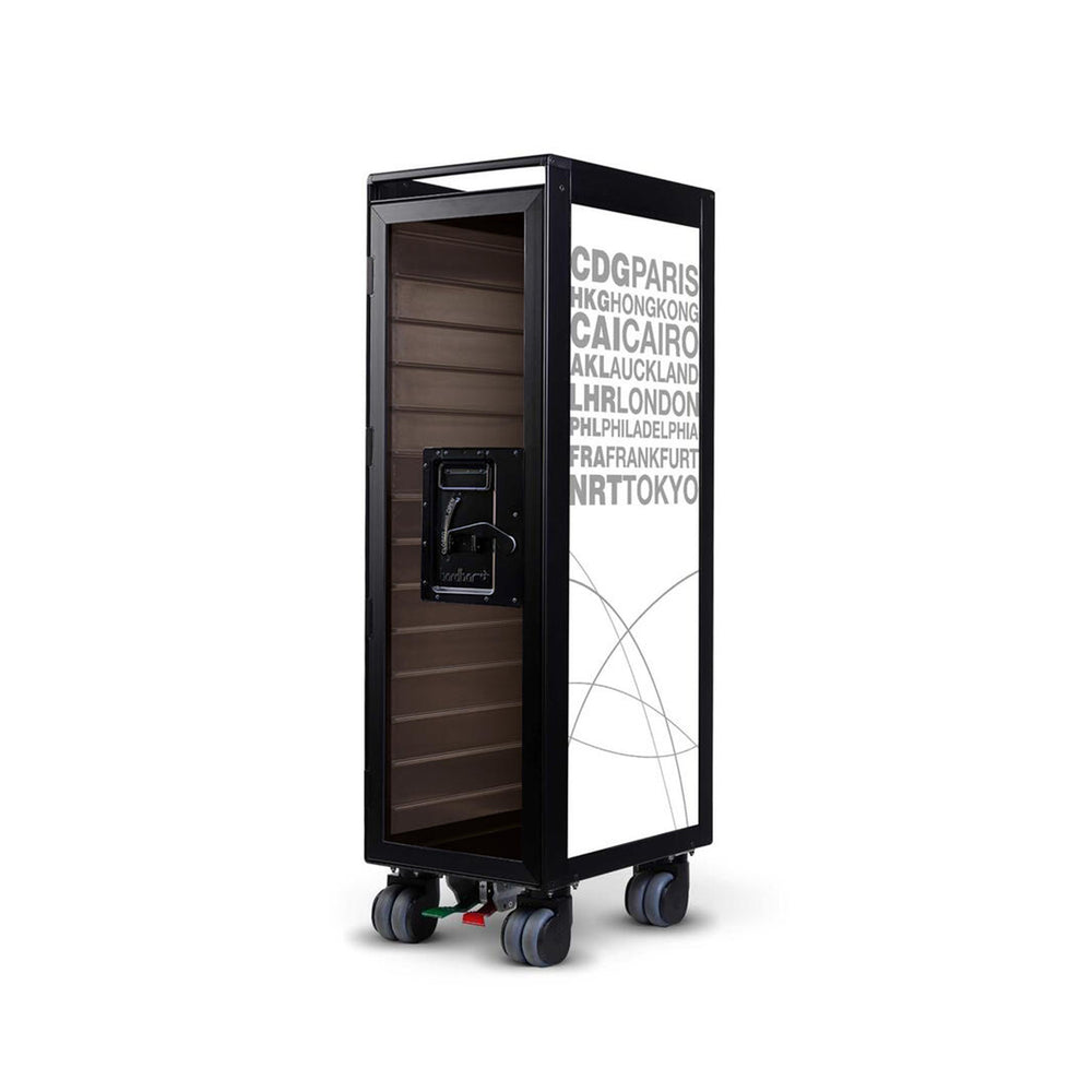 bordbar | classic trolley | OUTER TROLLEY ONLY - black with transparent smoke door