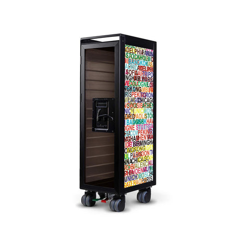 bordbar | classic trolley | OUTER TROLLEY ONLY - black with transparent smoke door