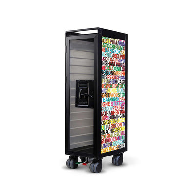 bordbar | classic trolley | OUTER TROLLEY ONLY - black with transparent door