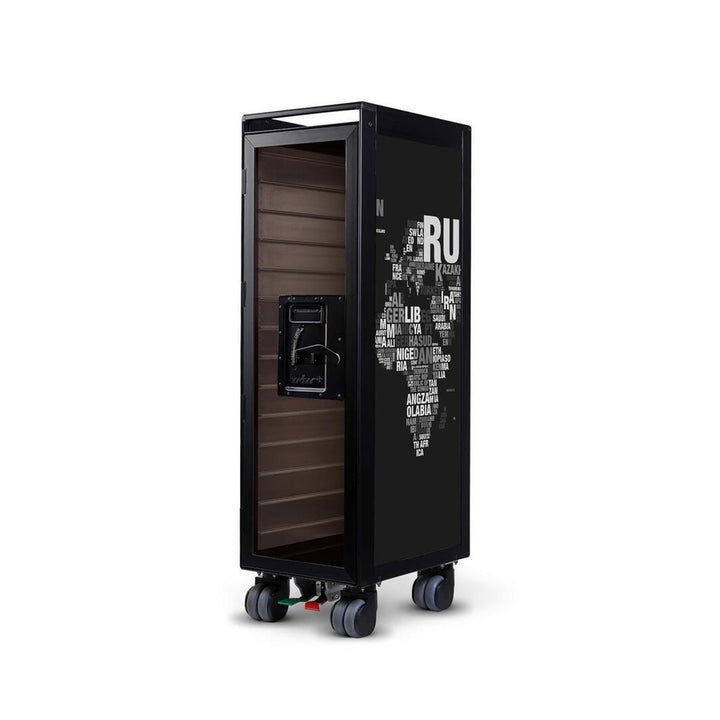 bordbar | classic trolley | OUTER TROLLEY ONLY - black with transparent smoke door