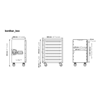 bordbar | box trolley | black