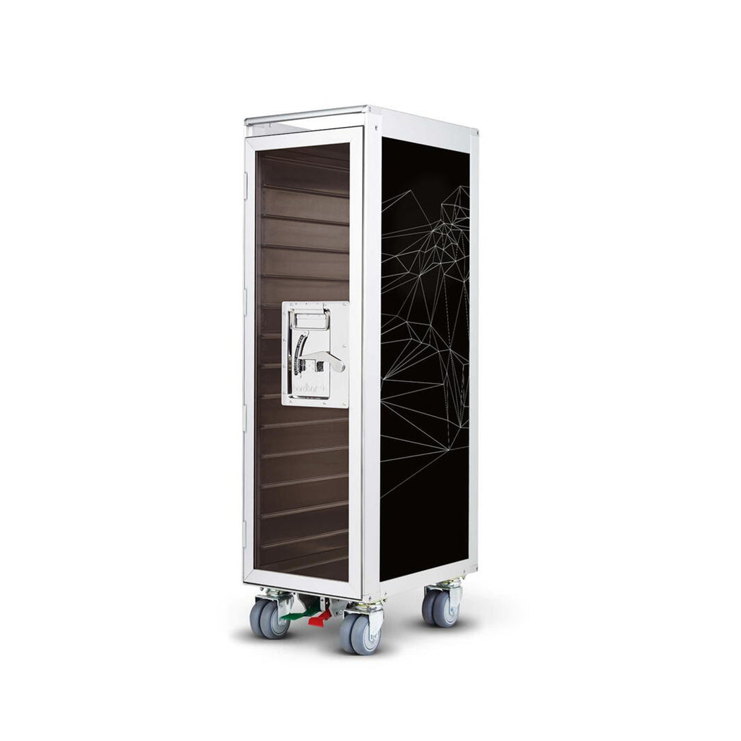 bordbar | classic trolley | OUTER TROLLEY ONLY - aluminium with transparent smoke door