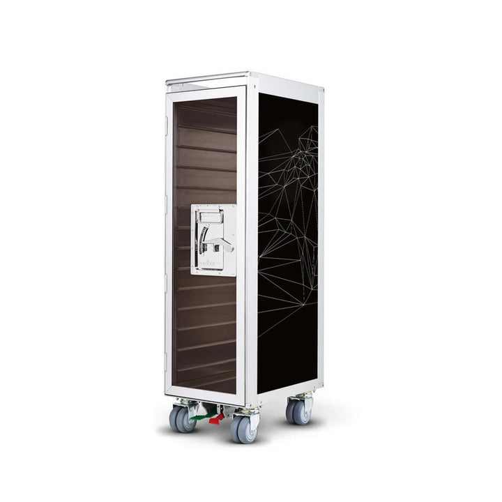 bordbar | classic trolley | OUTER TROLLEY ONLY - aluminium with transparent smoke door