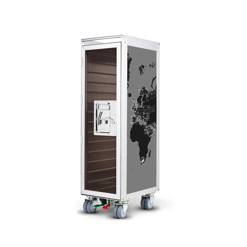 bordbar | classic trolley | OUTER TROLLEY ONLY - aluminium with transparent smoke door