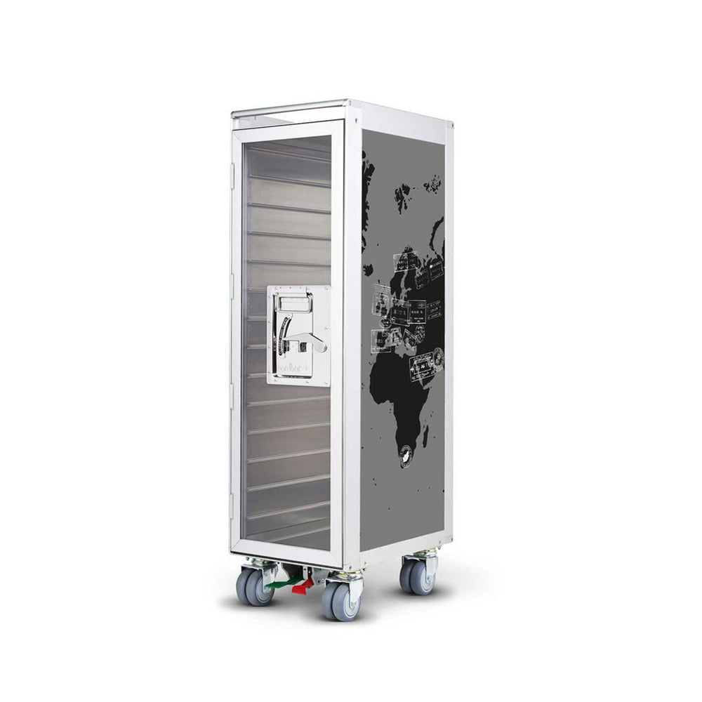 bordbar | classic trolley | OUTER TROLLEY ONLY - aluminium with transparent door