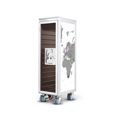 bordbar | classic trolley | OUTER TROLLEY ONLY - aluminium with transparent smoke door