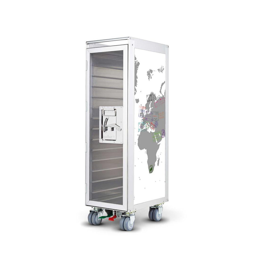 bordbar | classic trolley | OUTER TROLLEY ONLY - aluminium with transparent door