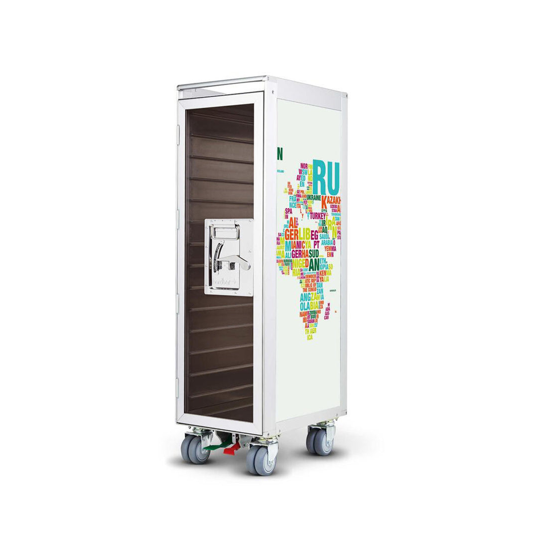 bordbar | classic trolley | OUTER TROLLEY ONLY - aluminium with transparent smoke door