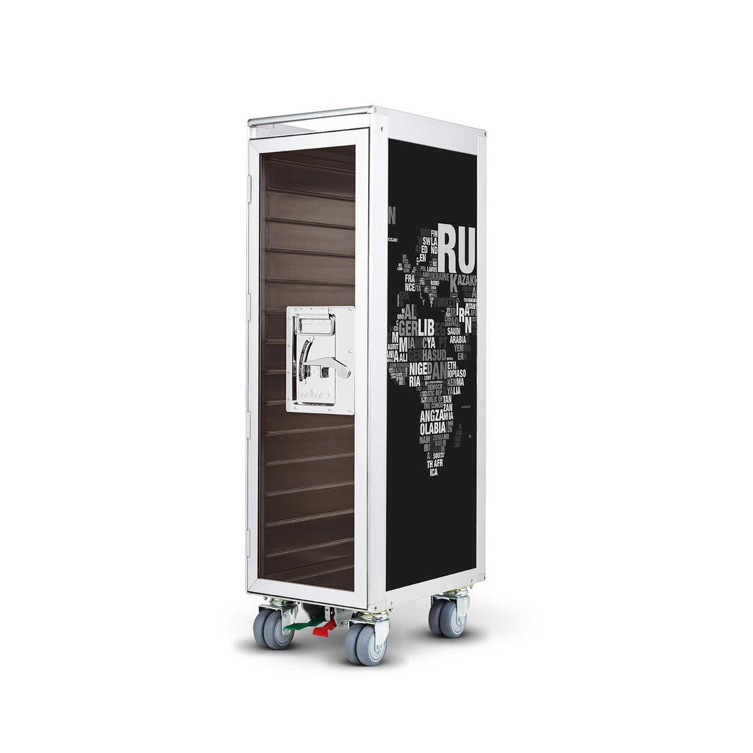 bordbar | classic trolley | OUTER TROLLEY ONLY - aluminium with transparent smoke door