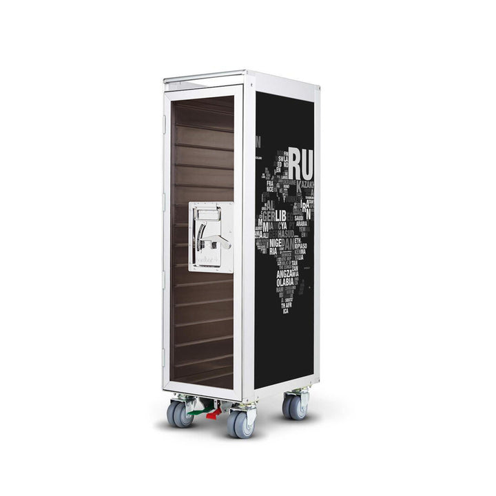 bordbar | classic trolley | OUTER TROLLEY ONLY - aluminium with transparent smoke door