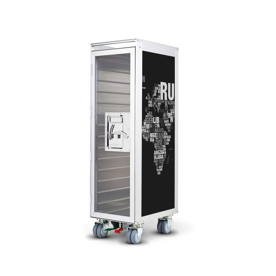 bordbar | classic trolley | OUTER TROLLEY ONLY - aluminium with transparent door