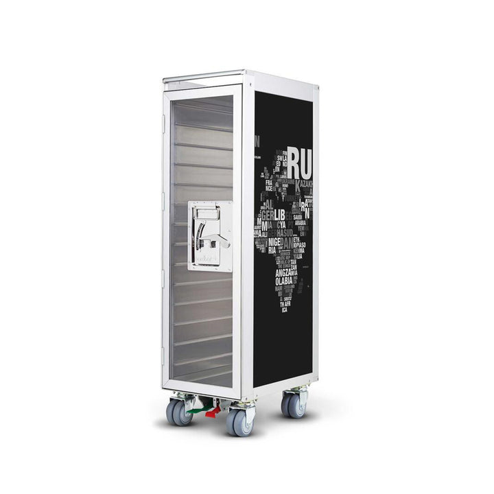 bordbar | classic trolley | OUTER TROLLEY ONLY - aluminium with transparent door