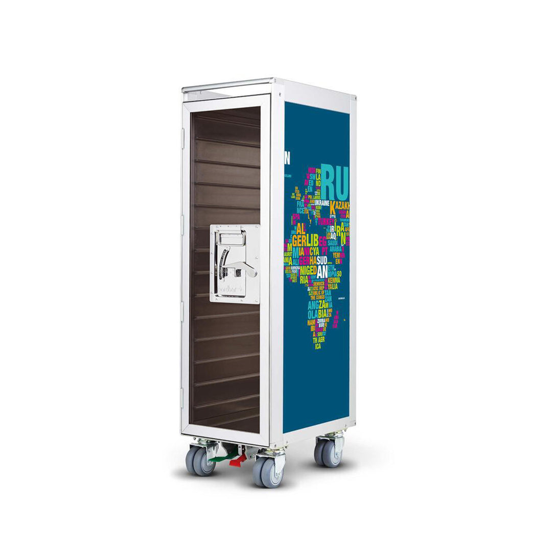 bordbar | classic trolley | OUTER TROLLEY ONLY - aluminium with transparent smoke door