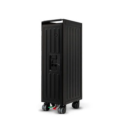 bordbar | voyager trolley | neon black + red drawers