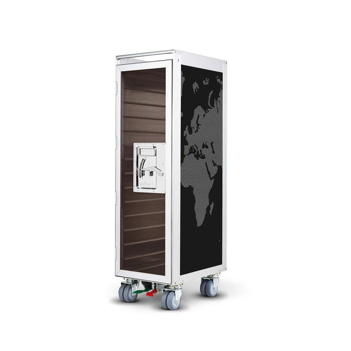 bordbar | classic trolley | OUTER TROLLEY ONLY - aluminium with transparent smoke door