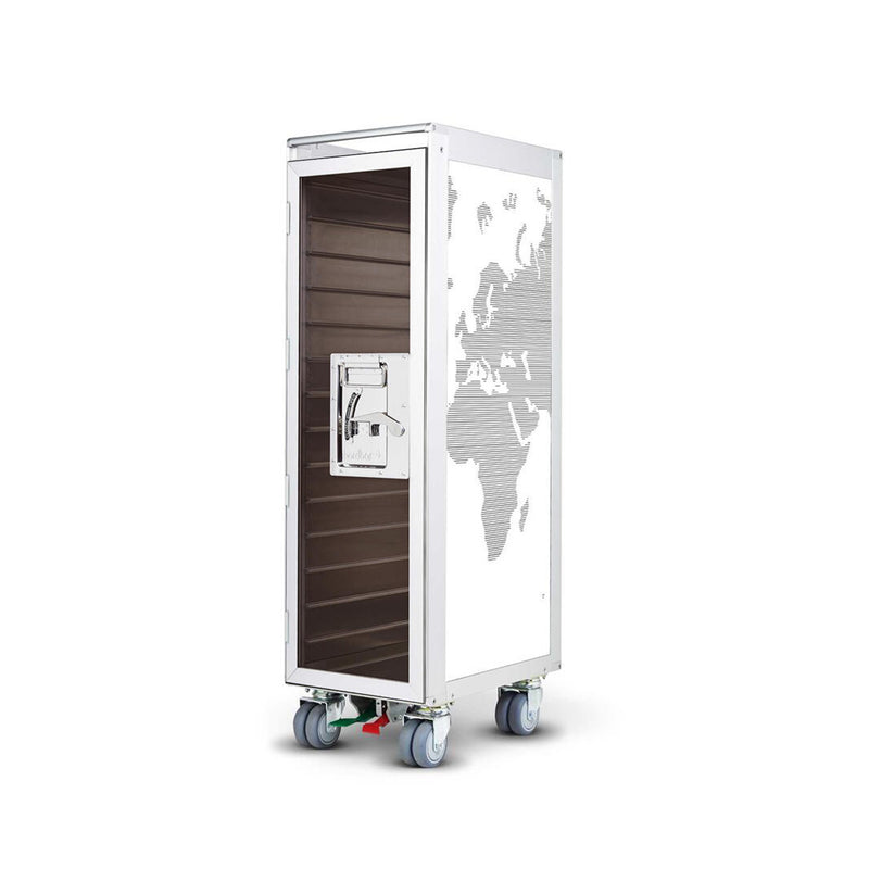bordbar | classic trolley | OUTER TROLLEY ONLY - aluminium with transparent smoke door