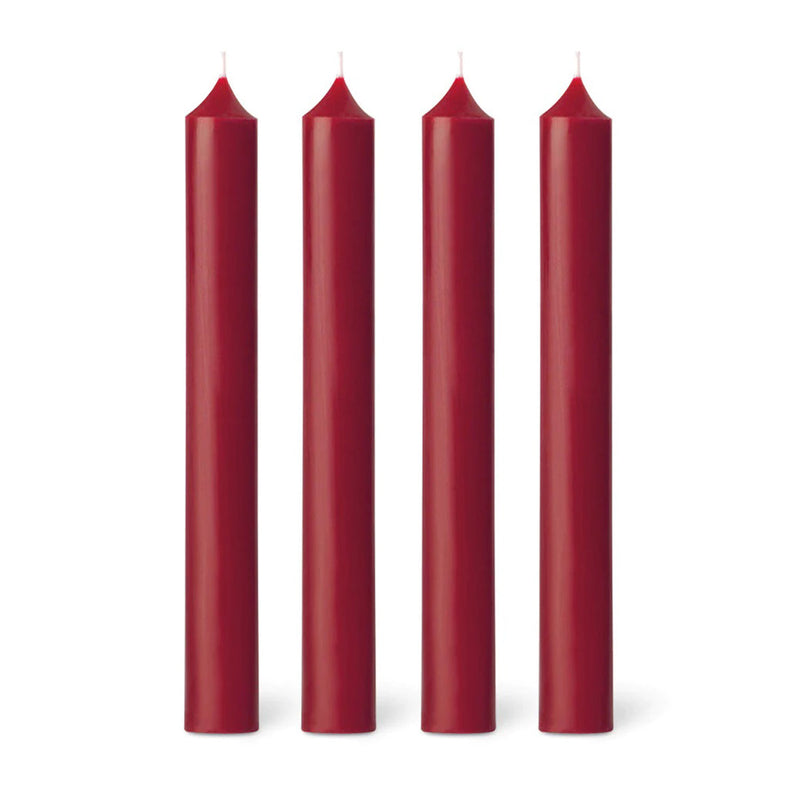 bougies la francaise | dinner candle pack of 12 | 27cm pepper (red)
