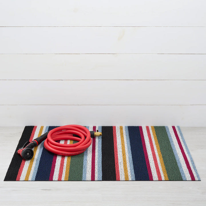 chilewich | shag utility doormat 61x91cm (24x36") | shuffle stripe petunia