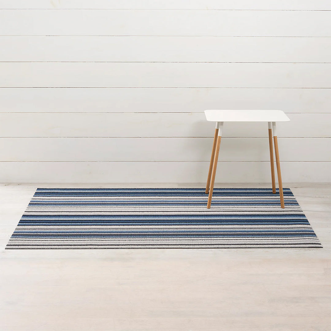 chilewich | shag big mat 91x152cm (36x60") | horizon stripe deep sea