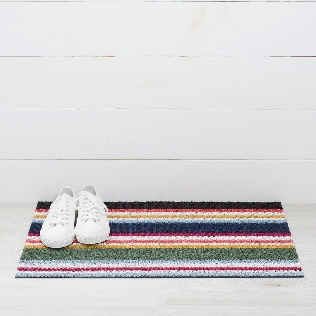 chilewich | shag doormat 46x71cm (18x28") | shuffle stripe petunia