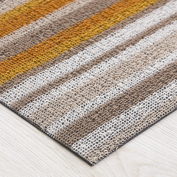 chilewich | shag runner mat 61x183cm (24x72") | horizon stripe desert