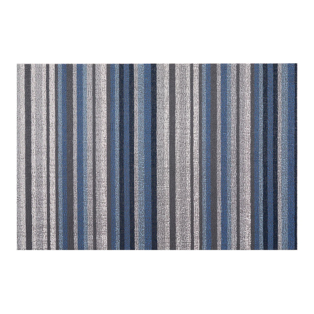 chilewich | shag utility doormat 61x91cm (24x36") | horizon stripe deep sea