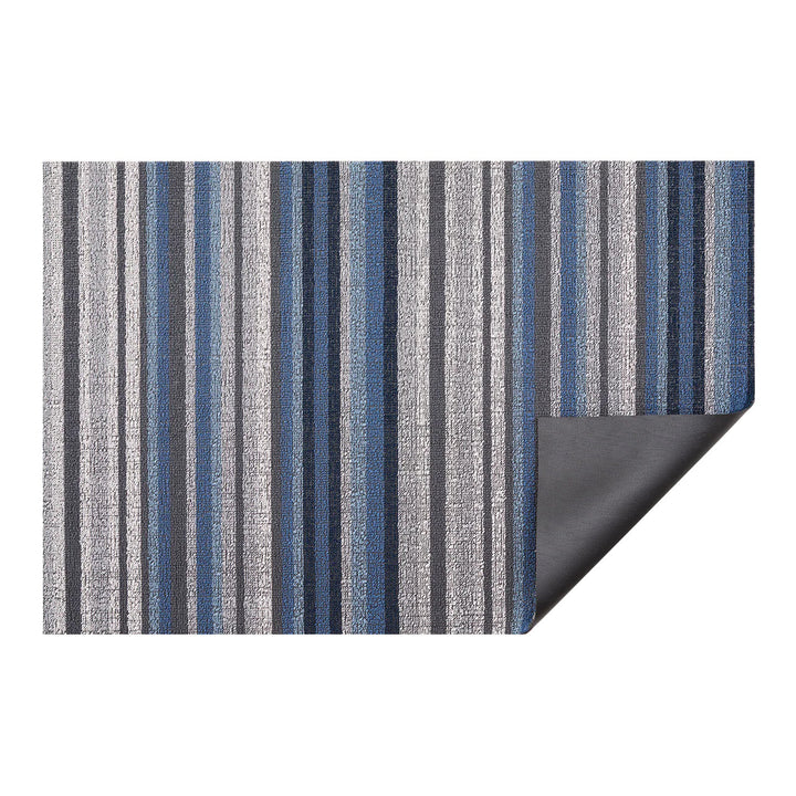 chilewich | shag utility doormat 61x91cm (24x36") | horizon stripe deep sea