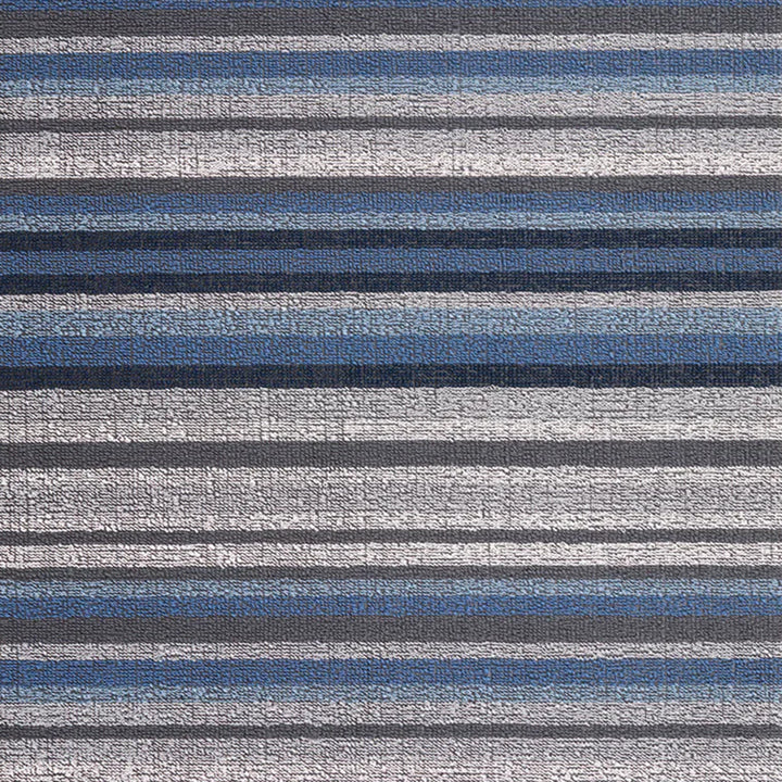 chilewich | shag utility doormat 61x91cm (24x36") | horizon stripe deep sea
