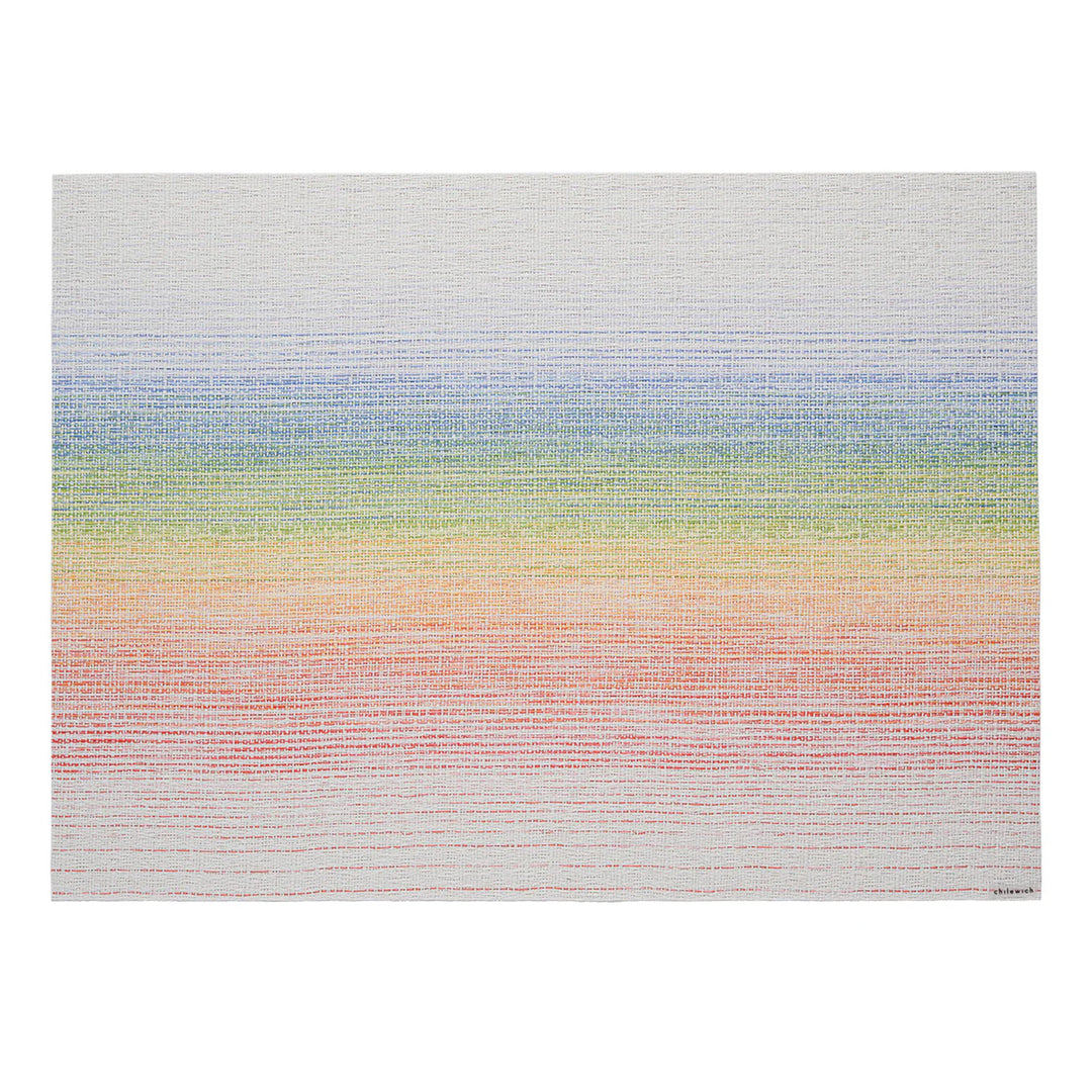 chilewich | placemat rectangle | ombre rainbow