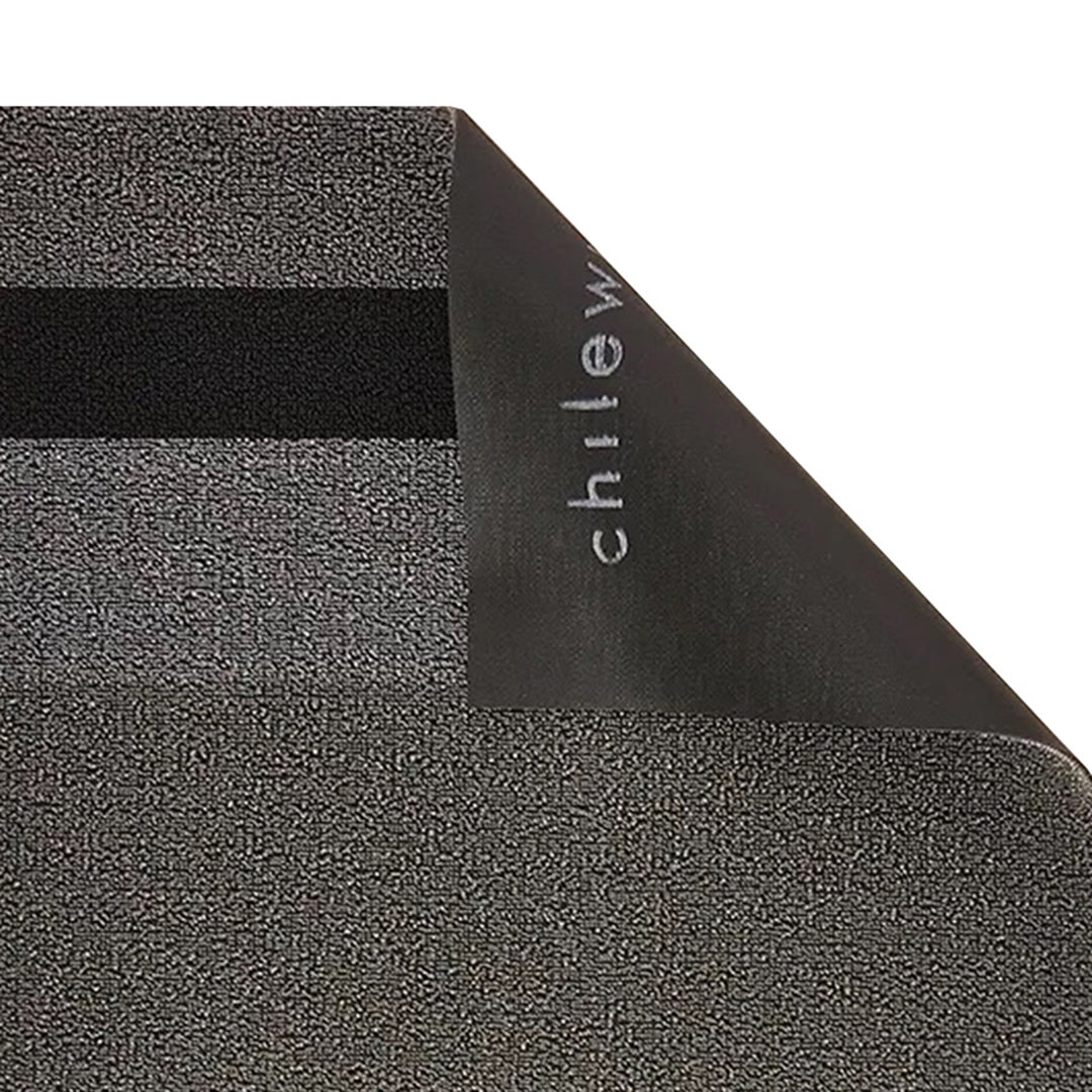 chilewich | big mat 91x152cm (36x60") | bold stripe silver + black