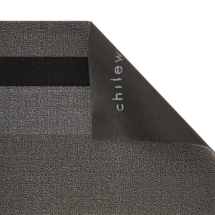 chilewich | big mat 91x152cm (36x60") | bold stripe silver + black