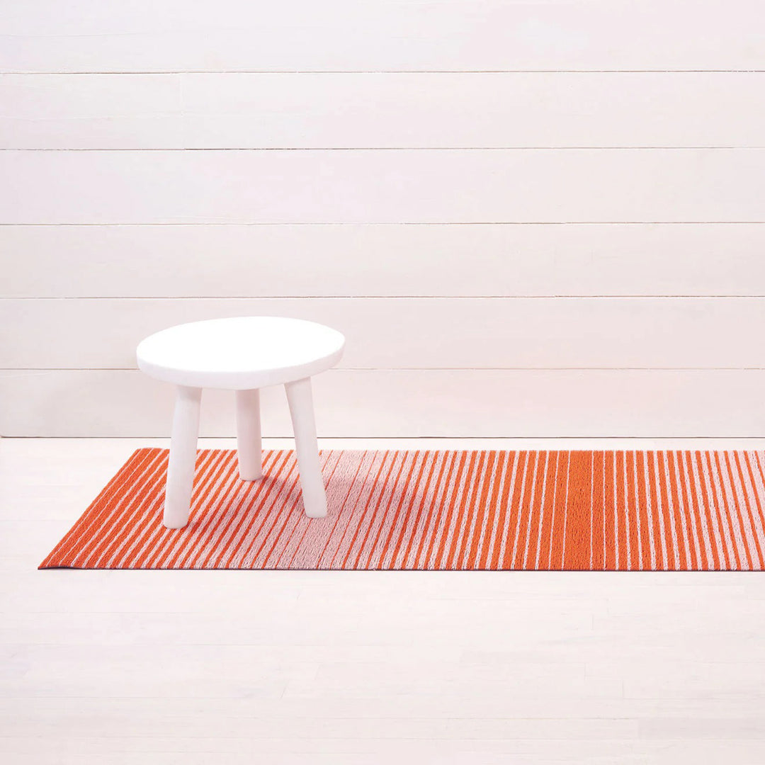 chilewich | runner mat 61x183cm (24x72") | domino stripe apricot - DC