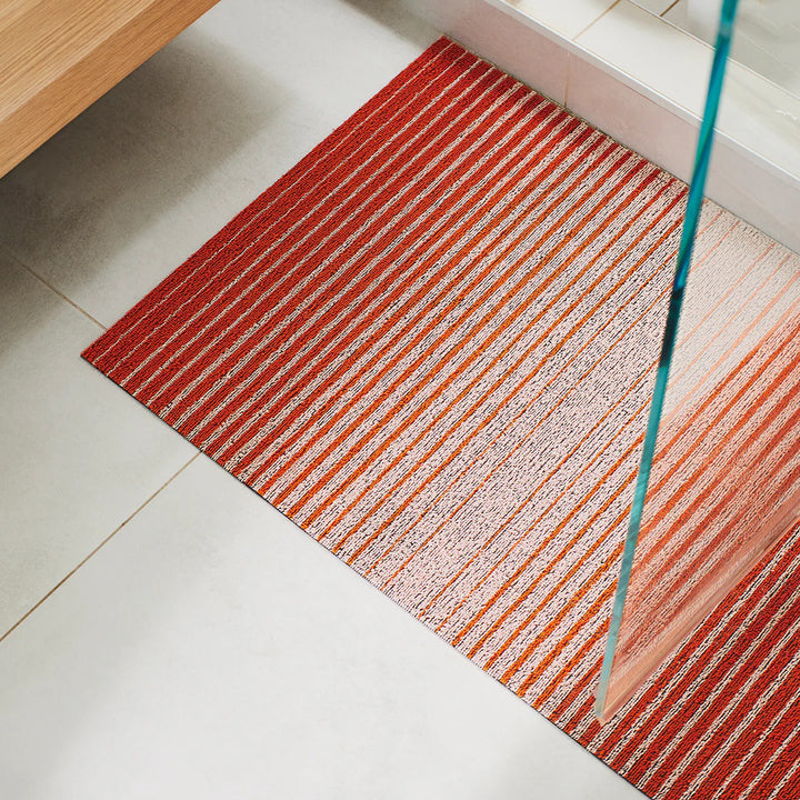 chilewich | runner mat 61x183cm (24x72") | domino stripe apricot - DC