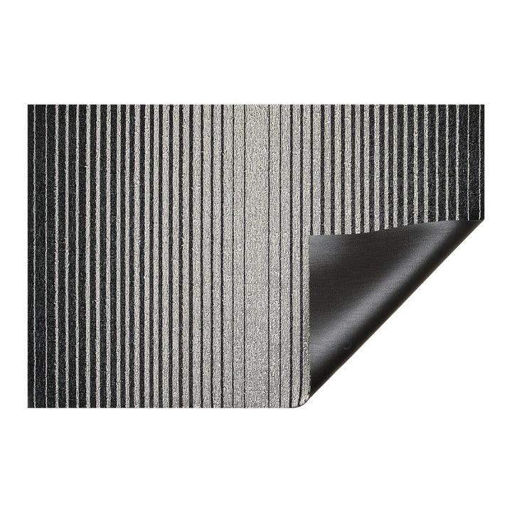 chilewich | shag utility doormat 61x91cm (24x36") | domino stripe black + white - DC