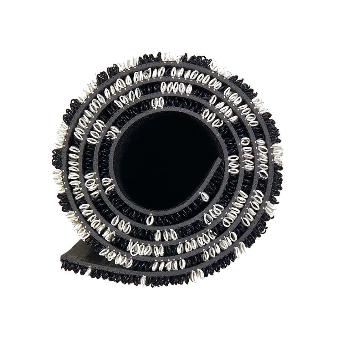 chilewich | shag utility doormat 61x91cm (24x36") | domino stripe black + white - DC