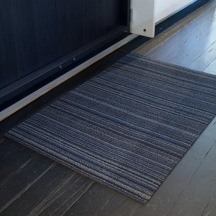 chilewich | utility doormat 61x91cm (24x36") | skinny stripe blue