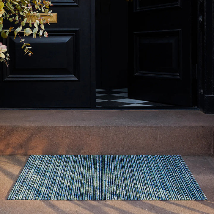 chilewich | large doormat 61x91cm (24x36") | skinny stripe forest
