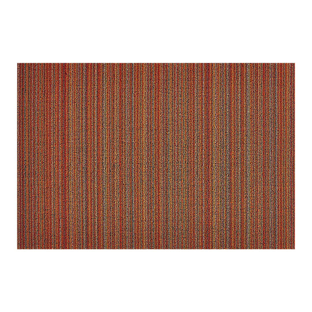 chilewich | shag utility doormat 61x91cm (24x36") | skinny stripe orange