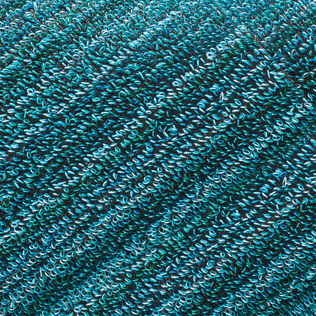 chilewich | shag doormat 46x71cm (18x28") | skinny stripe turquoise
