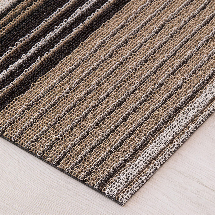 chilewich | shag big mat 91x152cm (36x60") | pleat stripe oyster