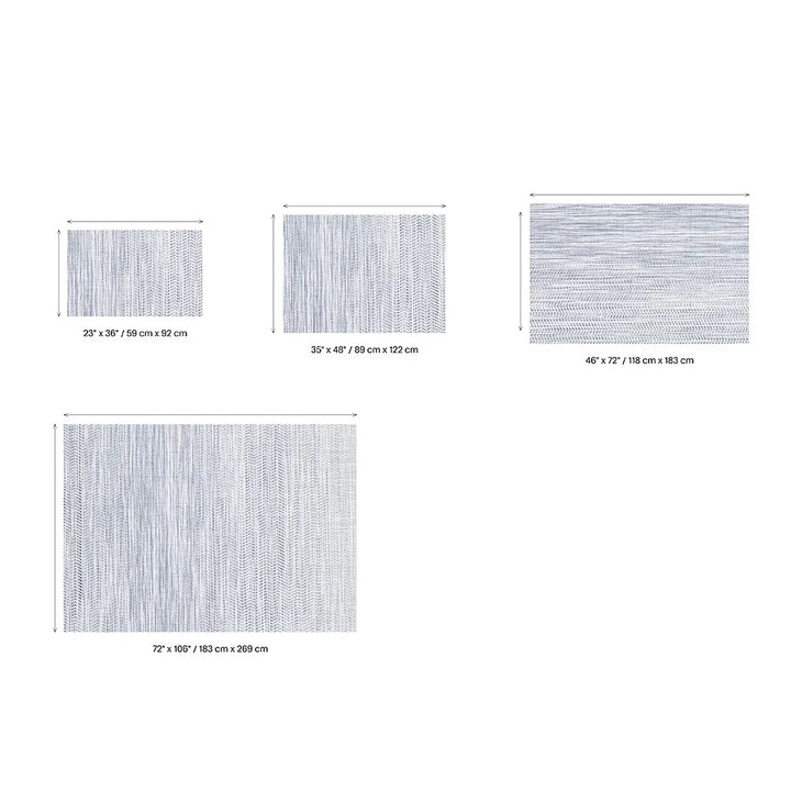 chilewich | woven floormat 89x122cm (35x48") | wave blue