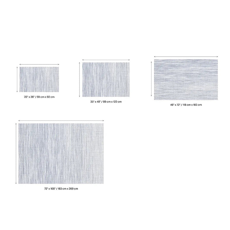 chilewich | woven floormat 183x269cm (72x106") | wave grey ~ DC