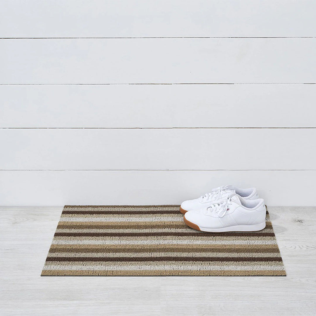 chilewich | shag doormat 46x71cm (18x28") | even stripe mocha