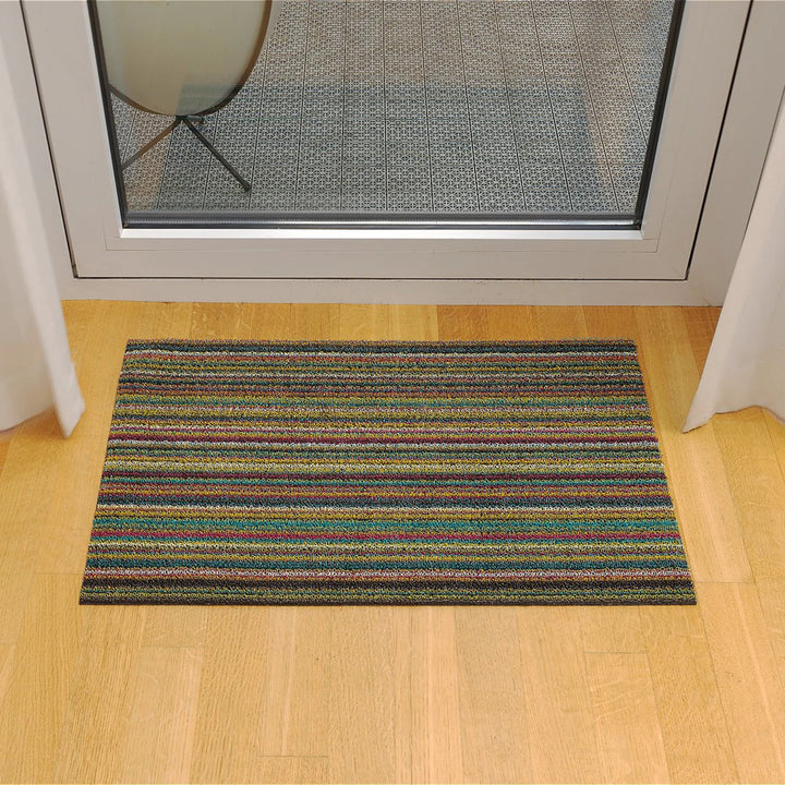 chilewich | shag doormat 46x71cm (18x28") | skinny stripe multi bright