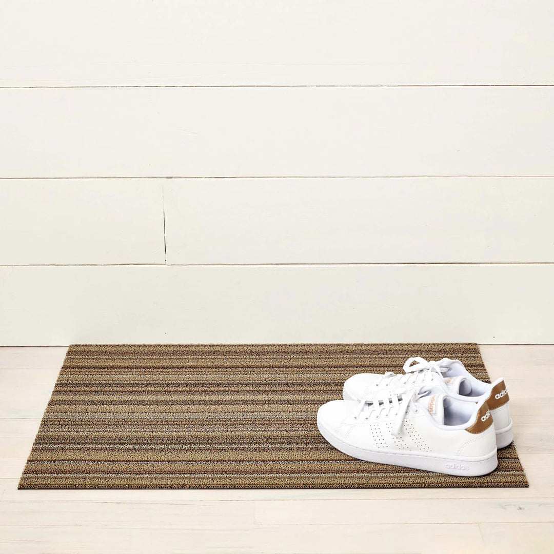chilewich | shag doormat 46x71cm (18x28") | skinny stripe mushroom